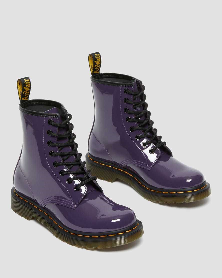 Blackcurrant Patent Lamper Dr Martens 1460 Patent Leather Women's Lace Up Boots | 9753-DZTUK