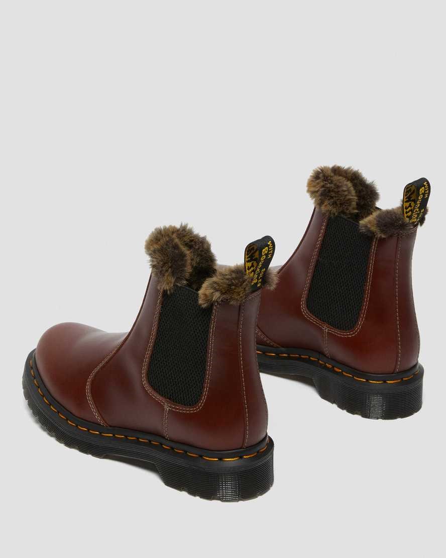 Brown Abruzzo Wp Dr Martens 2976 Leonore Faux Fur Lined Women's Ankle Boots | 3940-QMCET