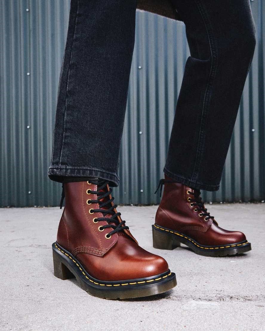 Brown Abruzzo Wp Dr Martens Clemency Leather Women's Ankle Boots | 6137-VJGKW