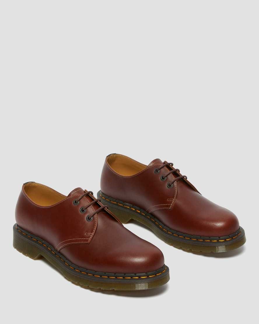 Brown Black Dr Martens 1461 Abruzzo Leather Men's Oxford Shoes | 5029-MGDTJ