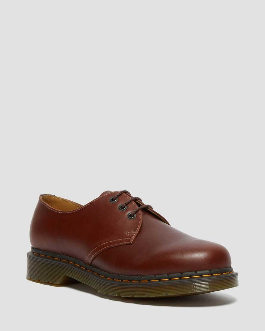 Brown Black Dr Martens 1461 Abruzzo Leather Men's Oxford Shoes | 5029-MGDTJ