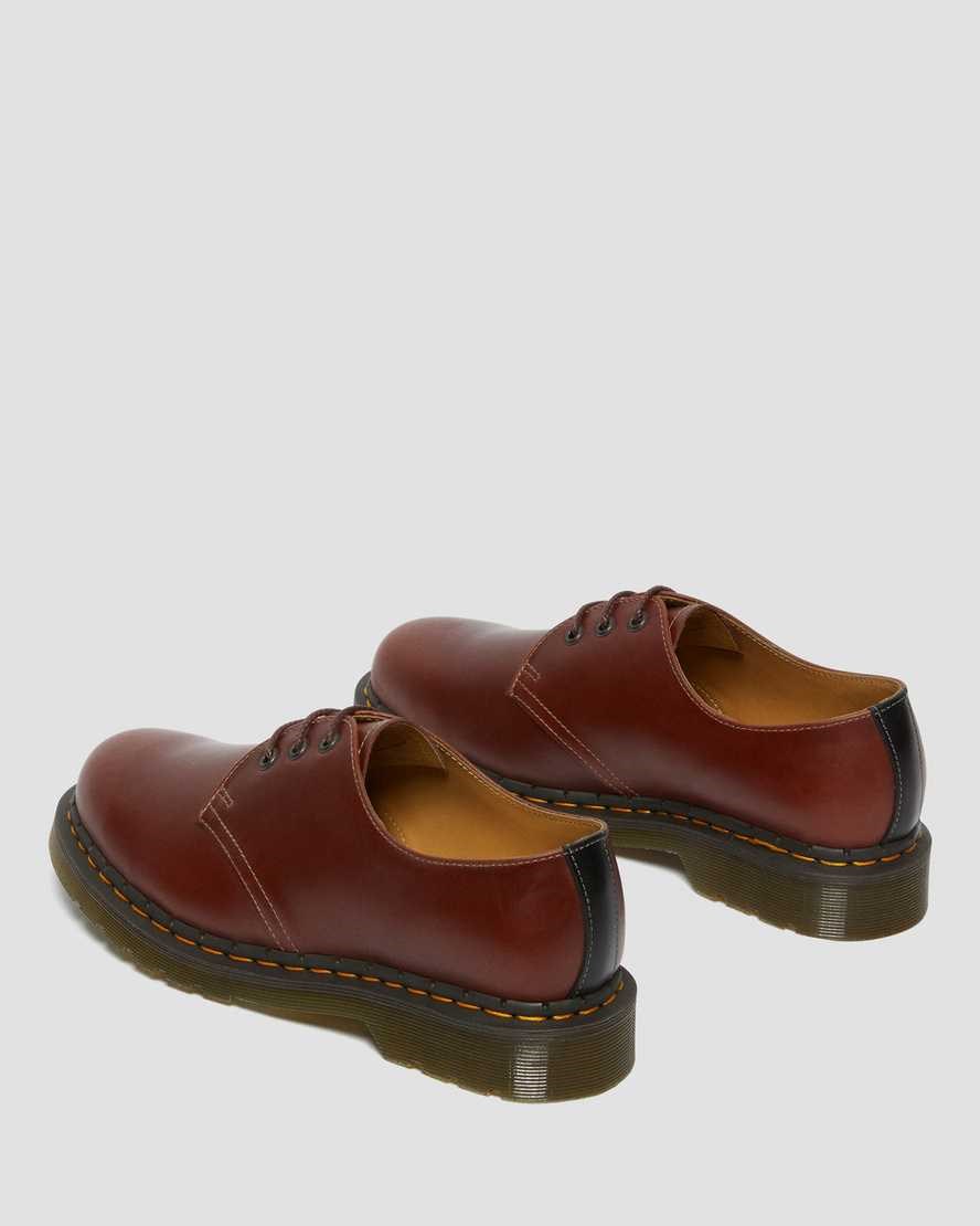 Brown Black Dr Martens 1461 Abruzzo Leather Men's Oxford Shoes | 5029-MGDTJ