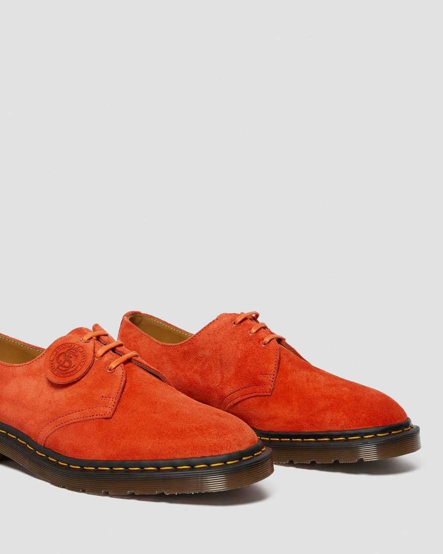 Red Alert Desert Oasis Suede Dr Martens 1461 Made In England Suede Men's Oxford Shoes | 2746-AJPOH