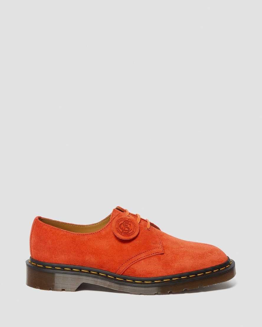 Red Alert Desert Oasis Suede Dr Martens 1461 Made In England Suede Men's Oxford Shoes | 2746-AJPOH