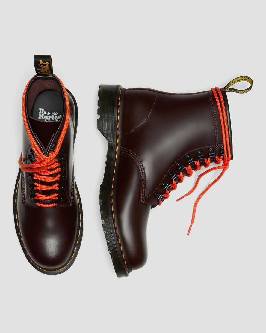 Red Smooth Leather Dr Martens 1460 Ben Smooth Leather Women's Ankle Boots | 4723-THLDU