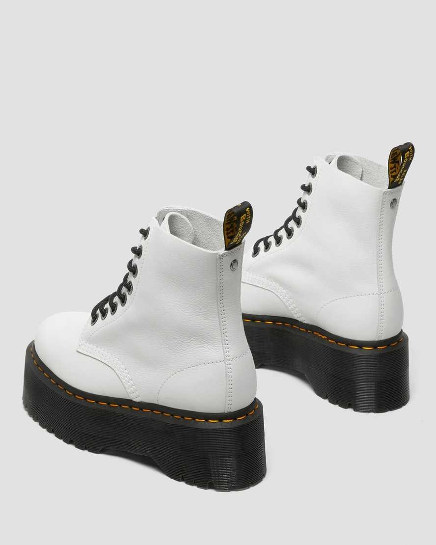 White Pisa Dr Martens 1460 Pascal Max Leather Women's Ankle Boots | 0364-FNMRP