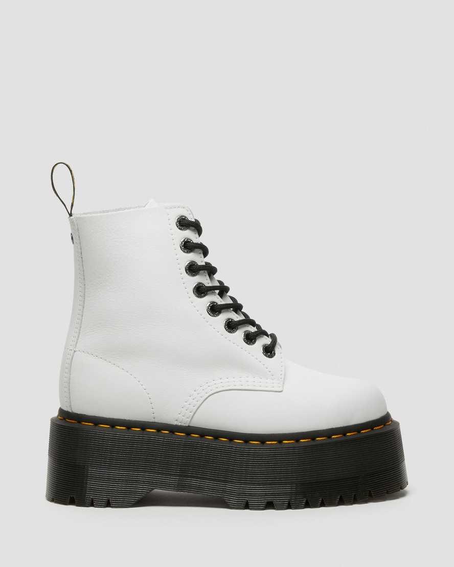 White Pisa Dr Martens 1460 Pascal Max Leather Women's Ankle Boots | 0364-FNMRP